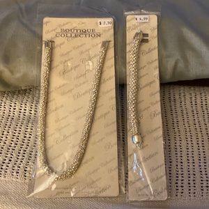 Sam Moon Crystal Fashion Necklace and Bracelet.. NWT- never been worn..